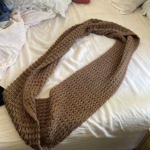 Cozy brown infinity scarf